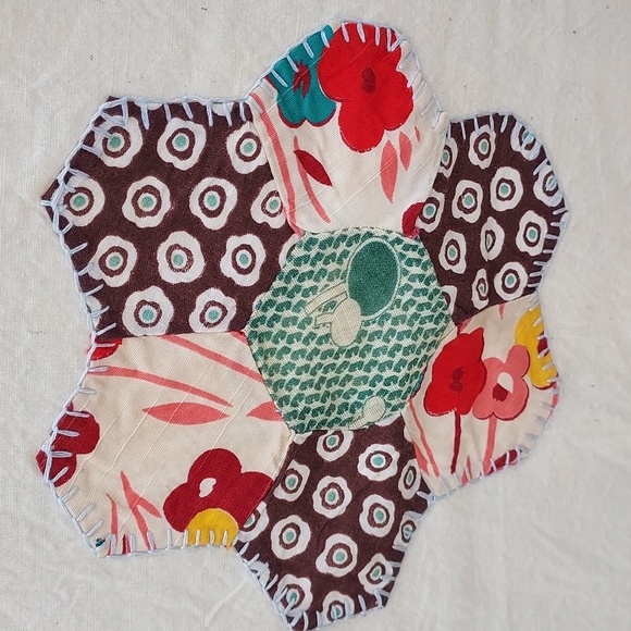 Handmade Quilt Top Vintage Made by Grandma Quilt Top Only Vintage Material - Picture 9 of 15